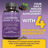 Viva Naturals 4-in-1 Daily Immune Support Supplement, 120 Capsules - 1000mg Sambucus Black Elderberry with Zinc and Vitamin C for Adults + Ginger - 2 Month Supply