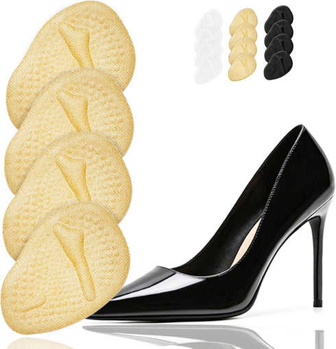 Metatarsal Pads for Women, Heel Inserts for Shoes, Ball of Foot Cushions (2 Pairs) for All Day Pain Relief (Beige)