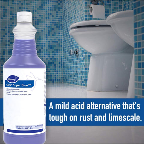 CREW 94476081 Super Blue Toilet Bowl Cleaner, 32-Ounce, Citrus Scent, Removes Rust, Scale & Stains, Ready-to-Use