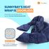 SunnyBay Microwave Heating Pad, Microwavable Heated Neck and Shoulder Wrap for Pain Relief, Blue