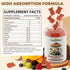 Gummies 60CT Mushroom Supplement with Ashwagandha - Lion Mane Mushroom Supplement for Adults Kids with Reishi Cordyceps