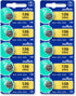 Murata LR43 Battery AG12 386A 1.55V Alkaline Button Cell (10 Batteries)
