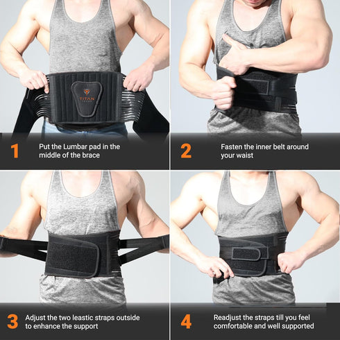 Back Brace for Men Lower Back Pain, Posture Corrector, Lumbar Back Support Belt, Back Support Brace with Adjustable and Breathable Straps, Relief for Sciatica, and Scoliosis (S)