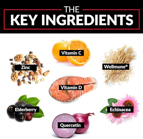 FORCE FACTOR Immunity Booster with Elderberry, 1000mg Vitamin C, Vitamin D, Zinc, Probiotics, Antioxidants, Echinacea,