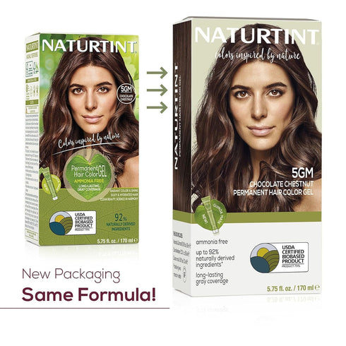 Naturtint 5GM Chocolate Chestnut Permanent Hair Color, Ammonia Free, Vegan, Cruelty Free, Pack of 1, Long Lasting