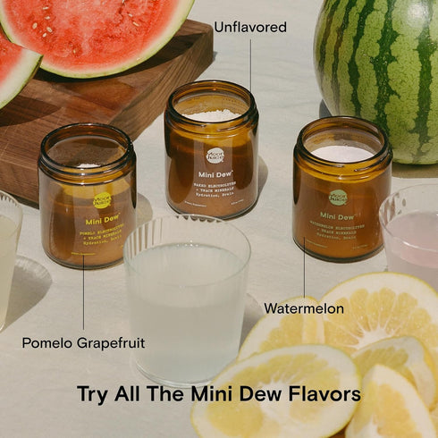 Moon Juice Mini Dew Electrolytes Powder - Watermelon Flavor, 30 Servings, Hydration & Brain Function, Sugar Free, Vegan