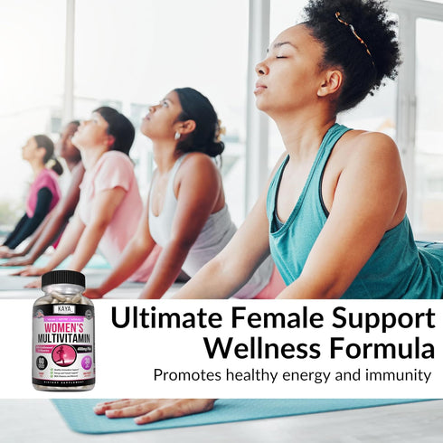 Kaya Naturals Women's Multivitamin, Antioxidant & Immune Support, Vitamins A, D, C, E, Biotin, 60 Count