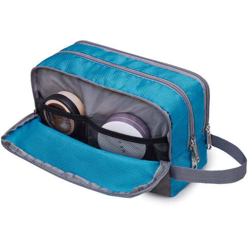 Toiletry Bag for Men - Hanging Dopp Kit, Water Resistant Shaving Bag, Small for Traveling (Blue)