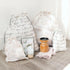 Gather & Knot Drawstring Gift Bags, 20" Large & 12" Small, Premium Canvas Reusable Fabric Wrap for Celebrations