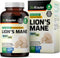 Lions Mane Supplement Capsules - Vegan, Organic Lion’s Mane Mushroom for Cognitive Function | 3 Months Supply