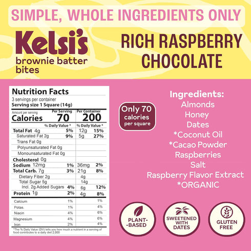 Pack, 8 Pack Kelsi's Brownie Batter Bites, Variety - Whole Ingredients, Healthy Brownie Bites, Dairy Free, Gluten Free