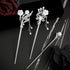 Waydress 3 Pieces Chinese Hair Stick, Japanese Hairpin Hair Chopsticks for Women, Vintage Pearl Rhinestone