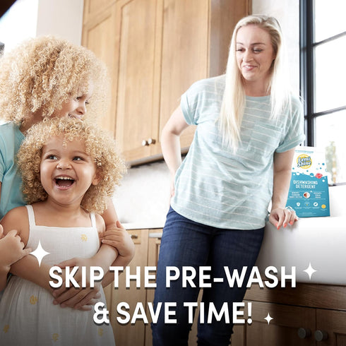 Lemi Shine Natural Dishwasher Pods, Eco-Friendly All-In-One Powder & Gel Detergent Pods with Powerful Citric Acid