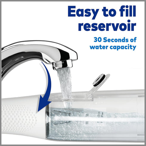 Waterpik Cordless Water Flosser, Battery Operated & Portable for Travel & Home, ADA Accepted, White WF-02