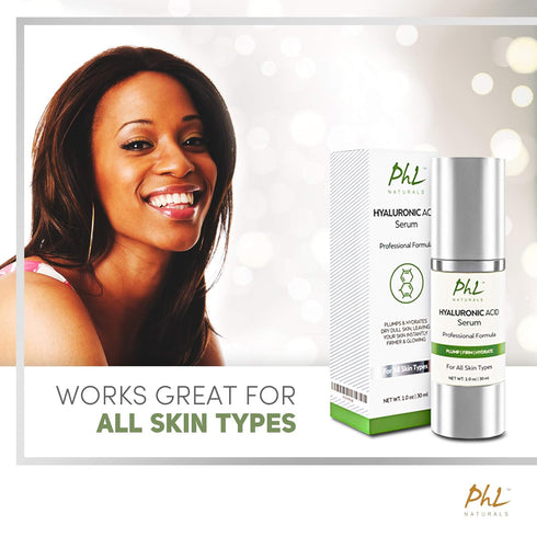 Hyaluronic Acid Serum for Face - Pure Anti-Aging Serum with Vitamin C and E, Intense Hydration Booster, Non-Greasy,