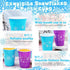 Jingmore 60 Frozen 16oz Pieces Snowflakes Plastic Cups Disposable Winter Snowflake Beverage Drinking Cups for Birthday