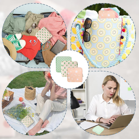 Ymapinc 3Pcs Pad Bags for Period, Sanitary Pad Pouch, Sanitary Napkin Storage Bag, Tampon Holder for Purse, Portable