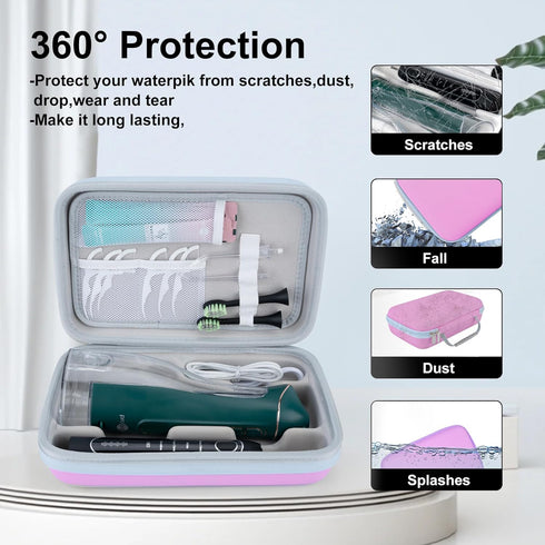 Toothpaset SMYV Water Flosser Travel Case, Portable Dental Oral Irrigator Travel Organizer, Hard Eva Storage Bag