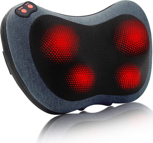 Papillon Shiatsu Neck Massager, Electric Back Massager with Heat, Deep Tissue Kneading Pillow for Pain Relief