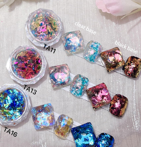 Nail Glitter for Nail Art, Chameleon Flakes, Holographic Nail Powder Set, 6 Boxes Nail Art Design Kit for Women
