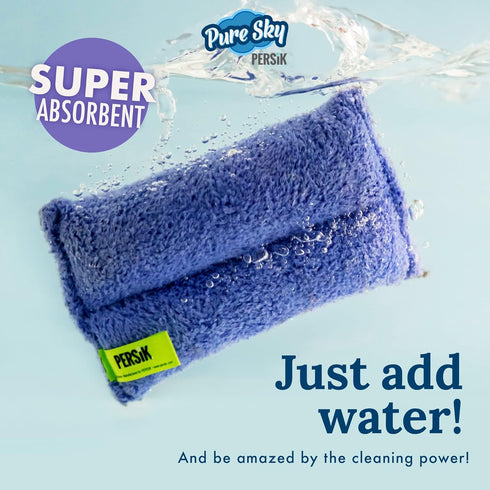Pure-Sky Ultra-Microfiber Cleaning Sponge – Kitchen, Household and Dish Sponges – Just Add Water, No Detergents Needed