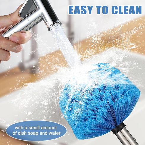 Cobweb Duster with Extension Pole, 6 FT Stiff Bristles Duster Head for High Ceiling Indoor Outdoor Cleaning