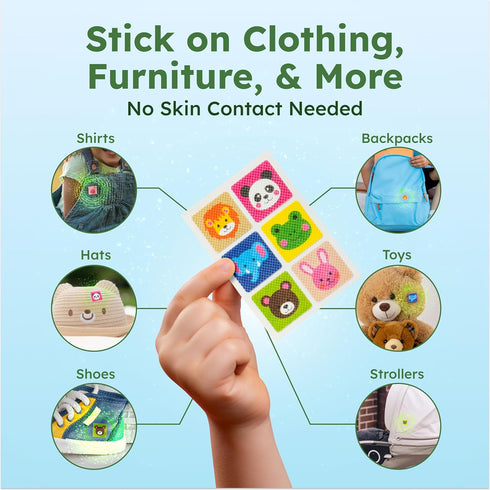 BugMD Squito Stickers - Mosquito Repellent Patch Stickers for Kids (234 Stickers), Safe & Effective for Outdoor