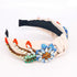 QTMY Rhinestone Crystal Headbands for Women, Hair Hoop Accessories, 522 Beige