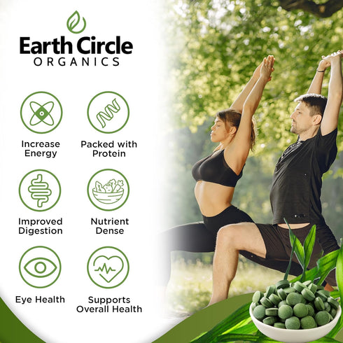 Chlorella Tablets, High Potency Kosher Supplement, All-Natural Chlorophyll Superfood, Vegan - 400 Tablets (2 Pack)