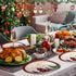 Havawish 100 10.8" 12.6" Pcs Large Christmas Oval Paper Plates x Christmas Disposable Party Trays Xmas Paper Platters
