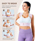 URSEXYLY Adjustable Posture Corrector for Women, Upper Back Brace Support Back Straightener for Pain Relief (XS/S, Pink)