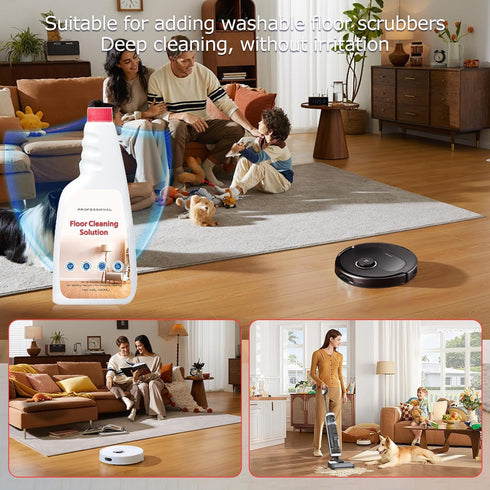 Vacbeuta 10/10R/Z70, Q7 Q8 Q10 S7 S8 Floor Cleaning Solution Compatible with Roborock Vacuum Mop Solution Citrus