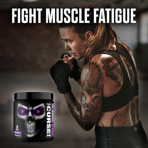 JNX SPORTS The Curse! Pre Workout Powder - Dark Grape 30 Servings | Boost Strength, Energy + Focus