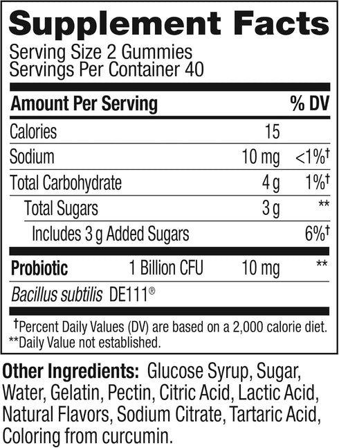 OLLY Probiotic Gummy, 1 Billion CFUs - Immune and Digestive Support, Chewable Supplement, Mango, 80 Count