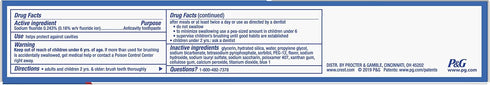 Peroxide,5.7 (Pack 2) Crest Cavity & Tartar Protection Toothpaste, Whitening Baking Soda & Ounce