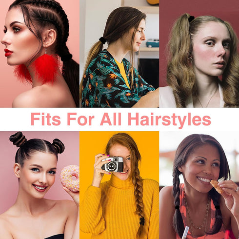 Maine Hair Ties, 10PCS No Damage Rubber Bands for Hair, Small Hair Bands for Thick Ponytail Women, Comforts No