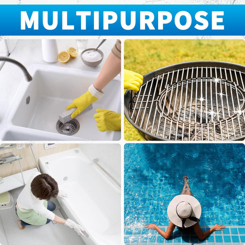 4TH Pumice Stone for Toilet Bowl Cleaning - Scouring Stick Removes Limescale Stain, Hard Water Ring, Calcium (6 Pack)