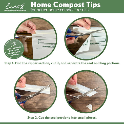 100% Compostable Food Storage Bags, 50 Pack, Gallon, Eco-Friendly Freezer Bags, Resealable, Heavy-Duty, Off-White