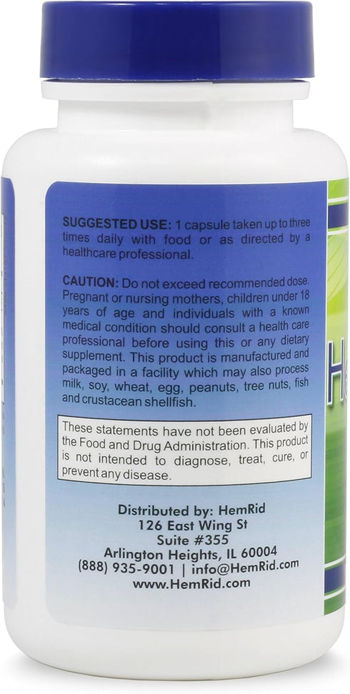 HemRid Plus Advanced Herbal Comfort Formula - 45 Veggie Capsules for Enhanced Comfort & Wellness