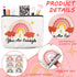 Chengu 6 Pcs Big Canvas Rainbow Heart Cosmetic Bags, Inspirational Gifts for Women, Sweet