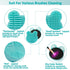 TailaiMei 2 Pack Makeup Brush Cleaning Mat with Color Removal Sponge, 2 in 1 Silicone Cleaner Pad, Blue & Green