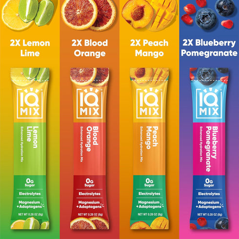IQMIX Sugar Free Electrolytes Powder Packets - Hydration Supplement Drink Mix with Keto Electrolytes, Lions Mane,