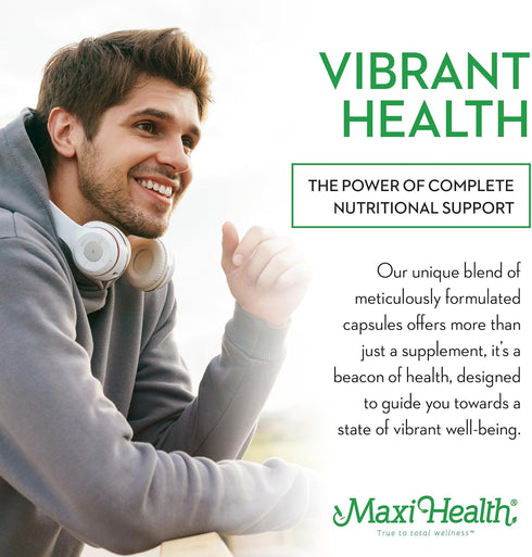 Maxi Health Multivitamin for Women & Men - Daily Vitamins with 30 Nutrients Including Iron, Zinc, Probiotics - 120