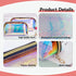 Holographic Makeup Bag, Iridescent Cosmetic Pouch, Clear Waterproof Portable Travel Toiletry Organizer Bag for Women