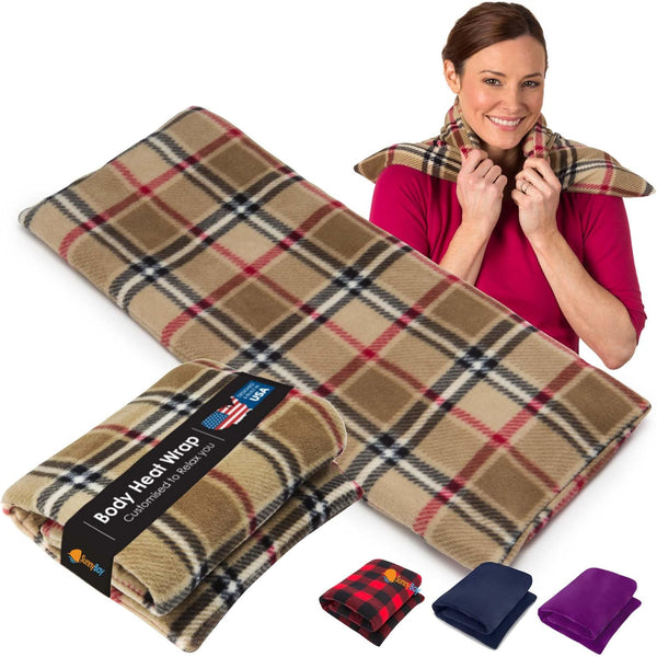 SunnyBay Extra Large Microwave Heating Pad, Microwavable Heavy Weighted Full Body Moist Hot Pack with Wheat Filling,