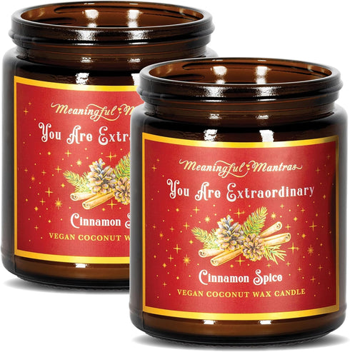 MEANINGFUL MANTRAS Scented Candles - Candles for Women - Aromatherapy Candles - Essential Oil Candle You are