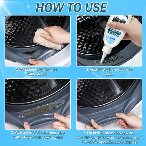 Home Remover Gel, 8 Fl Oz Cleaner for Washing Machine, Refrigerator Strips, Bathroom Tiles, and Grout