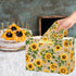 SUNDECO Large Sunflower Gift Bag with Yellow Tissue Paper and Greeting Card, Sunflower Wrapping Paper for Women, Girl