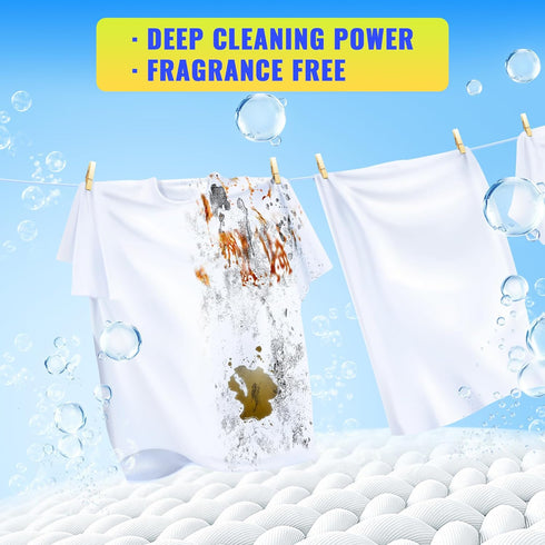 FIXSMITH Laundry Detergent Sheets - 60 Loads (30 Sheets) Fragrance Free, Hypoallergenic, Eco-Friendly Strips