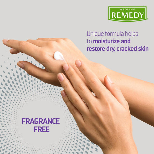 Medline Remedy Specialized Skin Cream, Fragrance-Free (16 oz), Nourishing Moisturizer for Dry Skin